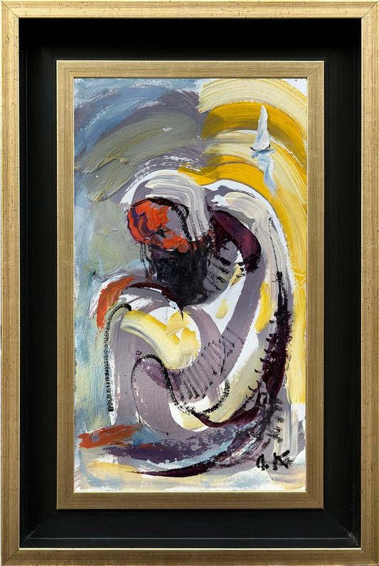 Hüzünlü Bekleyiş Yağlı Boya Tablosu