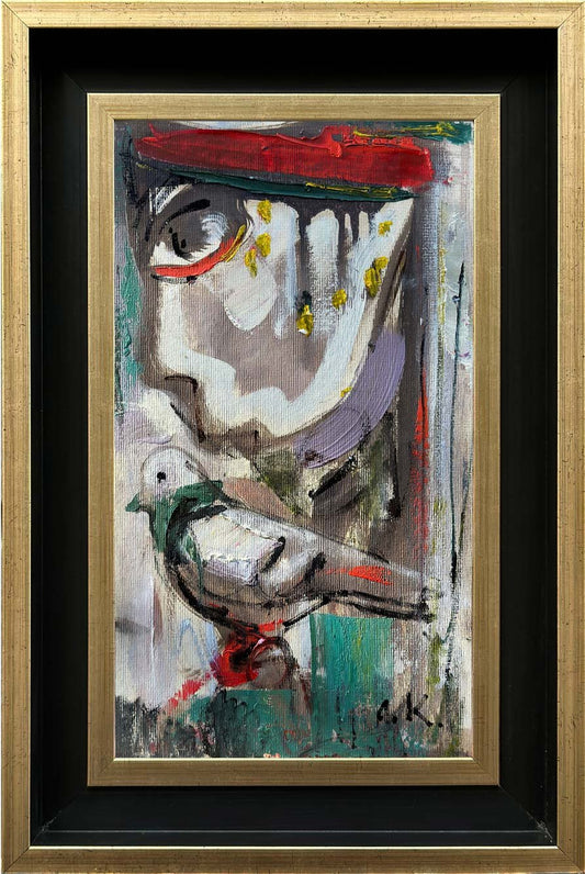 Kadının Kuş Rüyası Yağlı Boya Tablosu