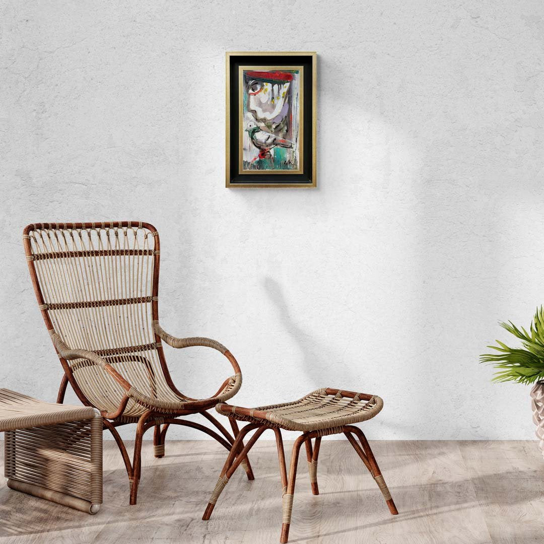 Kadının Kuş Rüyası Yağlı Boya Tablosu