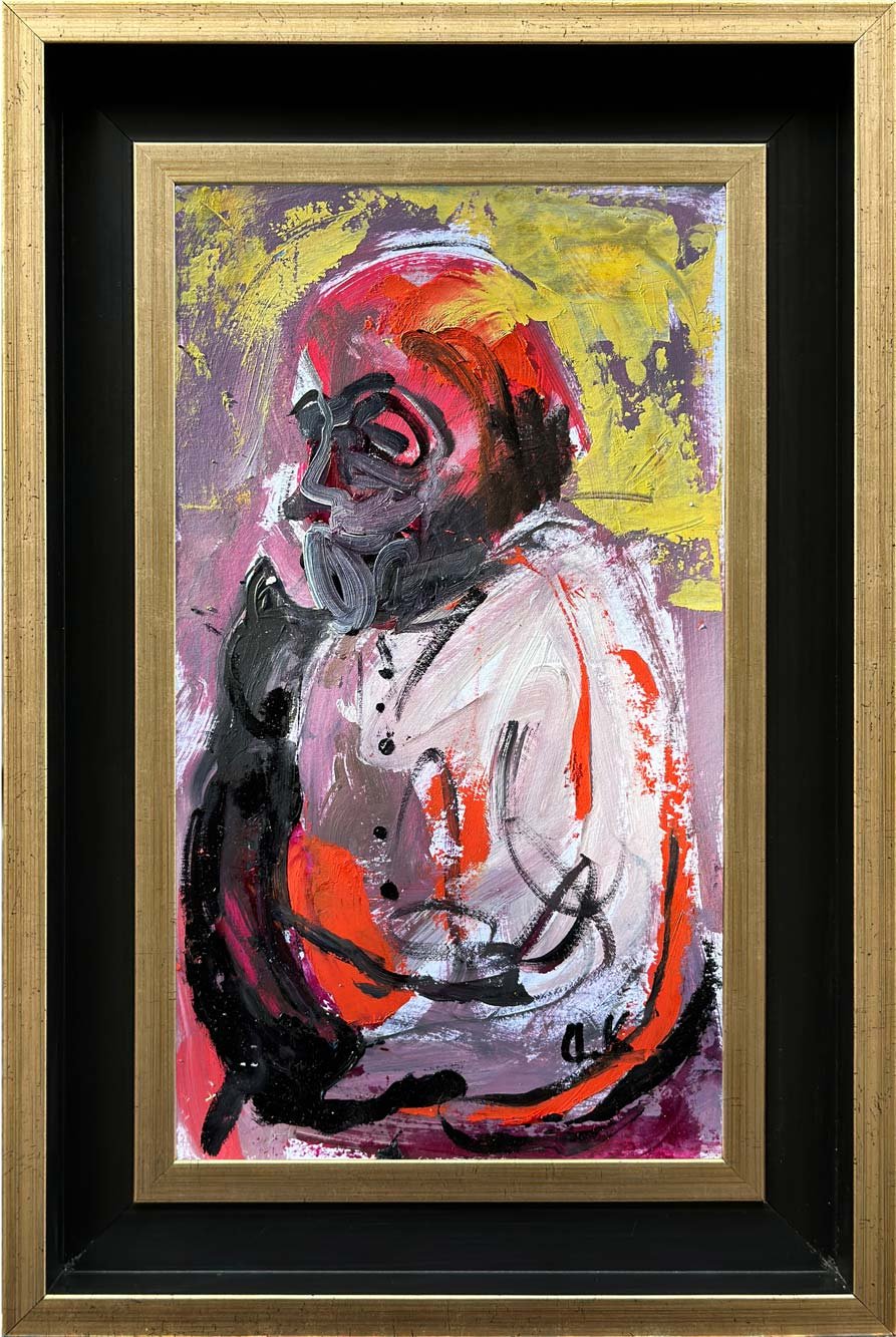 Soyut Zamanda İnsan Yağlı Boya Tablosu