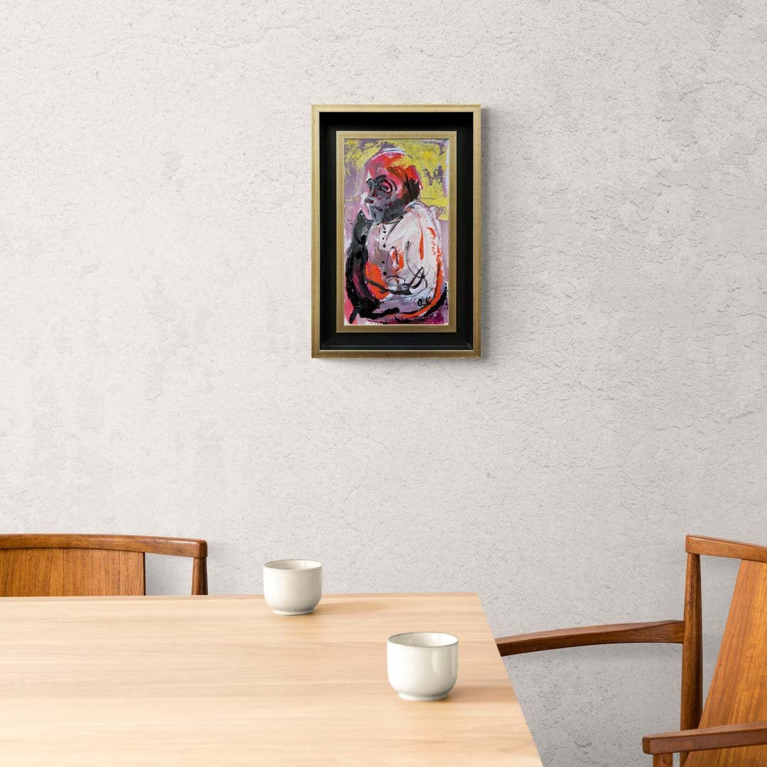 Soyut Zamanda İnsan Yağlı Boya Tablosu