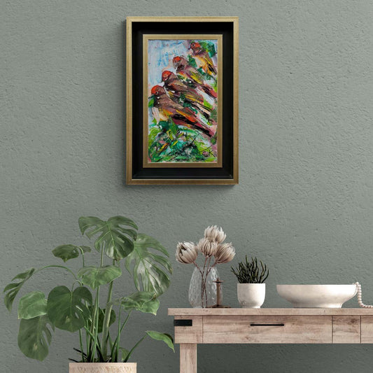 Kuşların Bekleyişi Yağlı Boya Tablosu