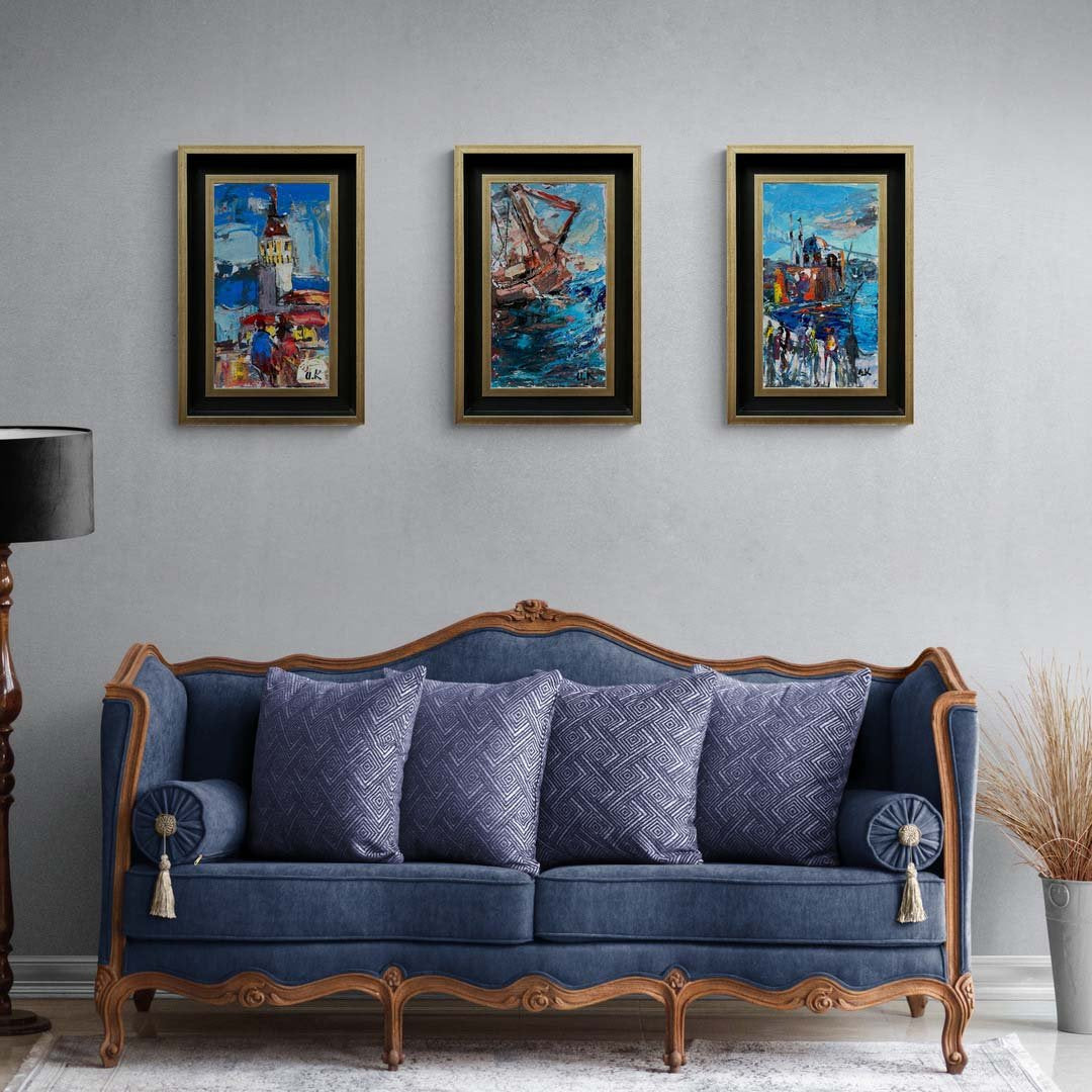 Ortaköy'de Bir Gün Yağlı Boya Tablosu