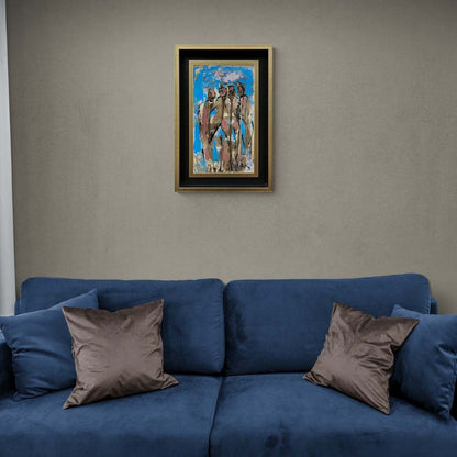 İnsanların İçseli Yağlı Boya Tablosu