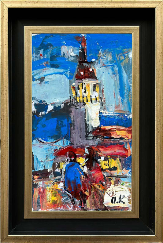 Bir Gün Kız Kulesi Yağlı Boya Tablosu