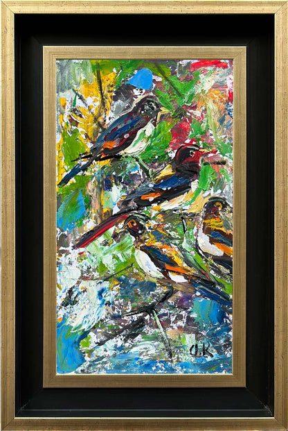 Baharın Kuşları Yağlı Boya Tablosu