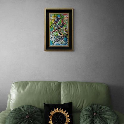 Baharın Kuşları Yağlı Boya Tablosu