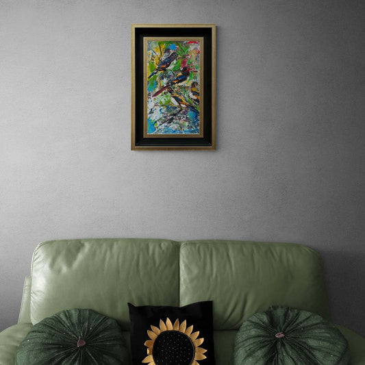 Baharın Kuşları Yağlı Boya Tablosu