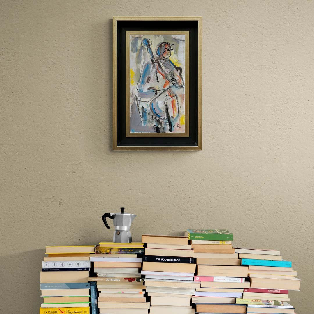 Çello Armonisi Yağlı Boya Tablosu