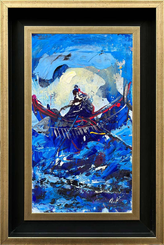 Kayıkçı Bekleyişi Yağlı Boya Tablosu