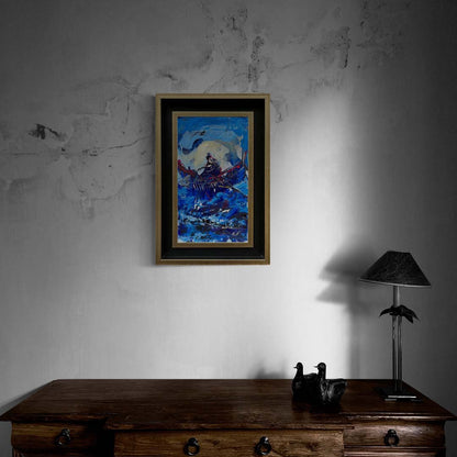 Kayıkçı Bekleyişi Yağlı Boya Tablosu