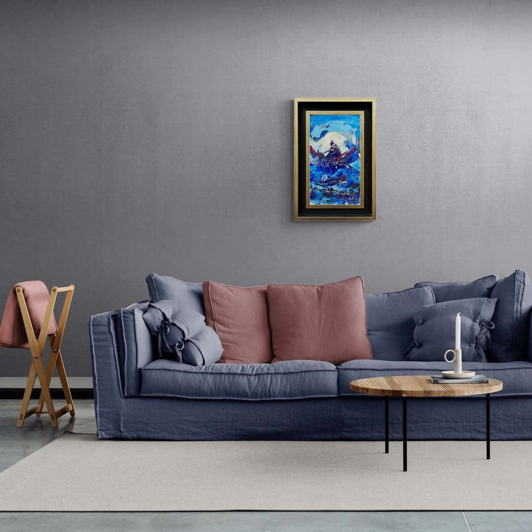 Kayıkçı Bekleyişi Yağlı Boya Tablosu