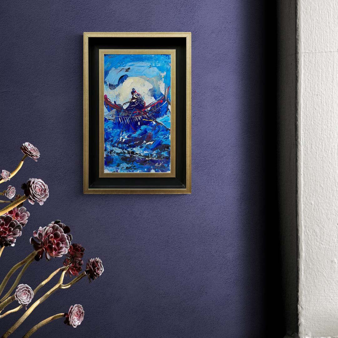 Kayıkçı Bekleyişi Yağlı Boya Tablosu