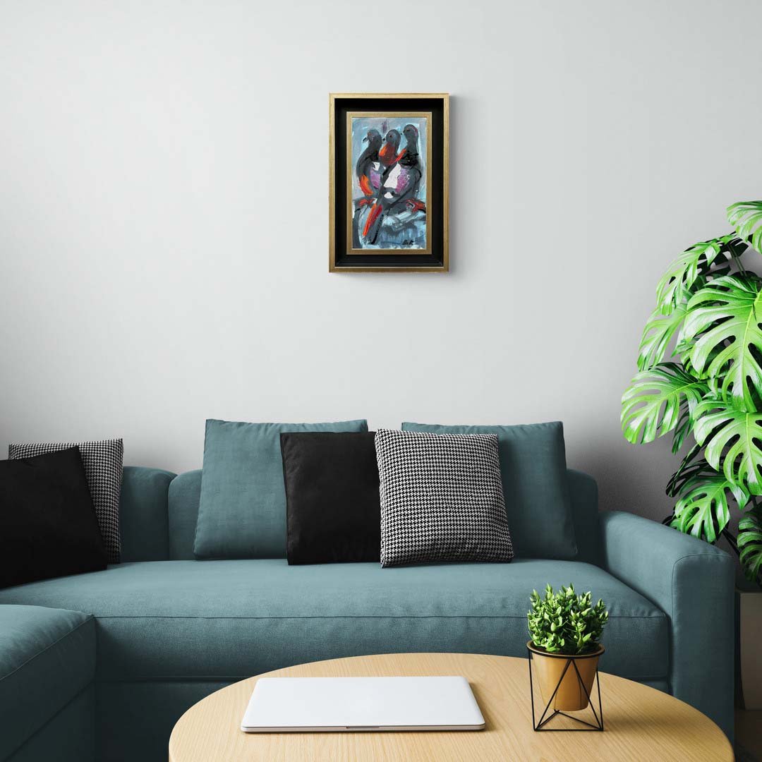 Güvercinlerin Bekleyişi Yağlı Boya Tablosu