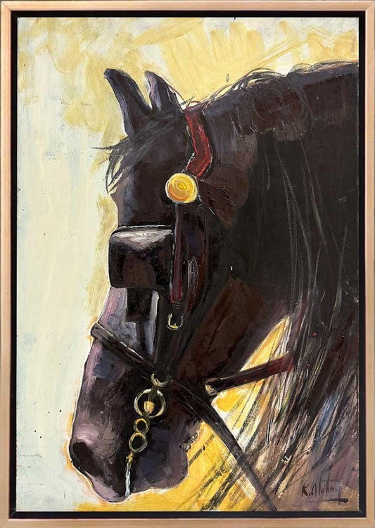 Siyah At Yağlı Boya Tablosu