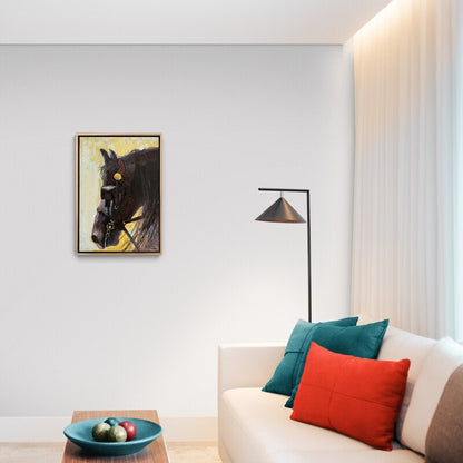 Siyah At Yağlı Boya Tablosu