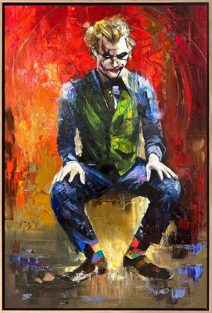 Çılgın Joker Portresi Yağlı Boya Tablosu
