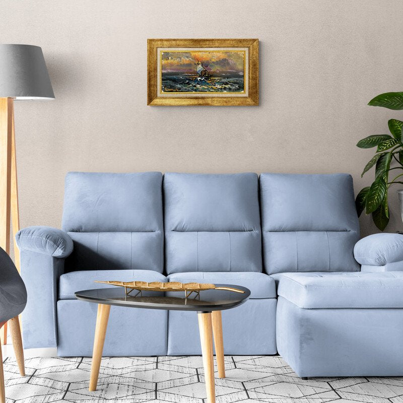 Hırçın Dalgaların Dansı Yağlı Boya Tablosu