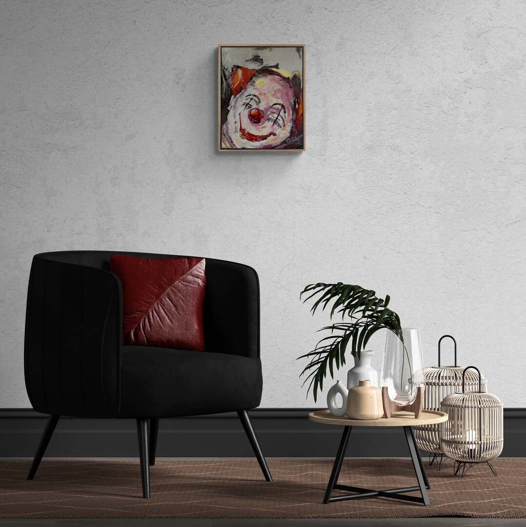 İronik Hüzün Yağlı Boya Tablosu