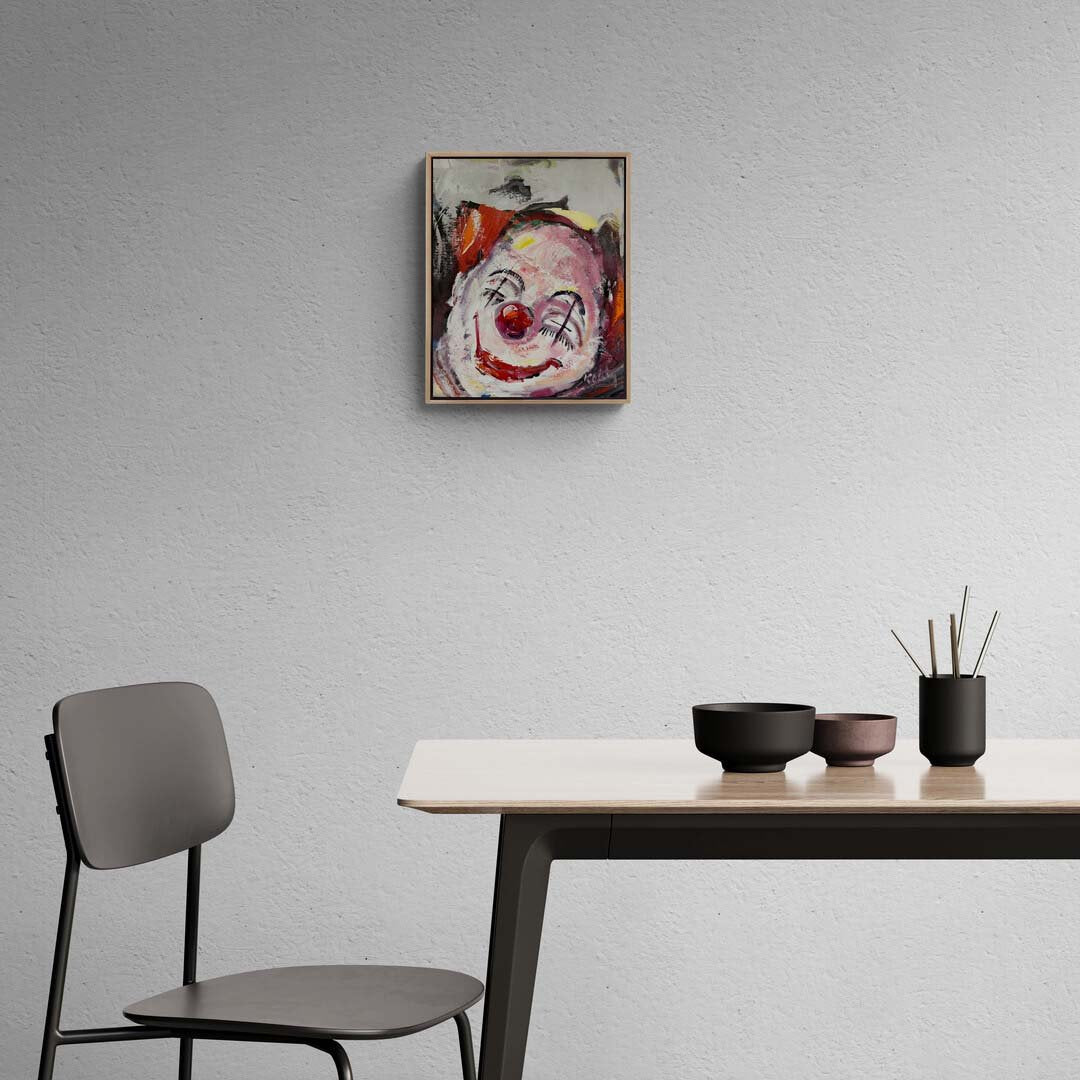 İronik Hüzün Yağlı Boya Tablosu