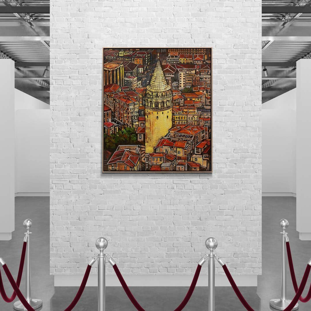 Semt Galata Yağlı Boya Tablosu