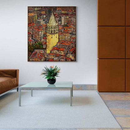 Semt Galata Yağlı Boya Tablosu