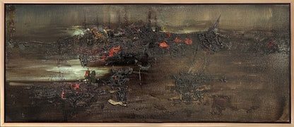 Gri Yansımalar Yağlı Boya Tablosu