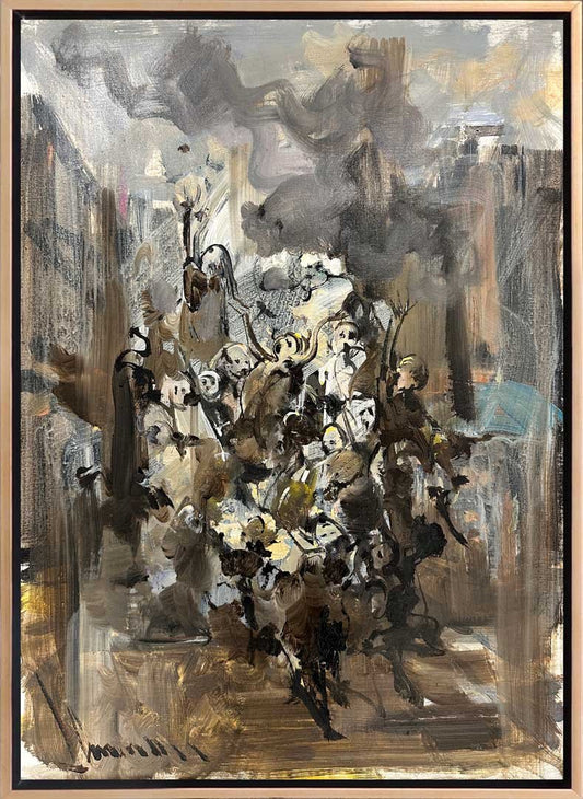 Yıkımın İzleri Yağlı Boya Tablosu