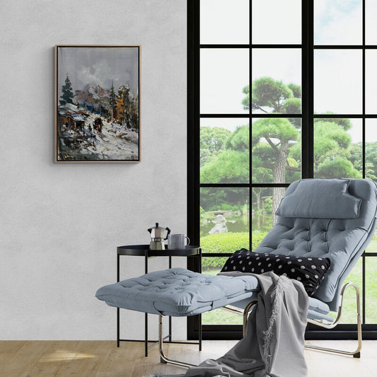 Karlı Köy Yağlı Boya Tablosu