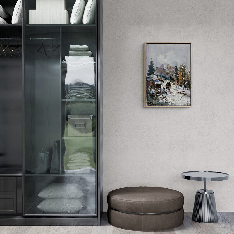 Karlı Köy Yağlı Boya Tablosu