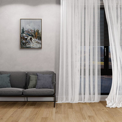 Karlı Köy Yağlı Boya Tablosu