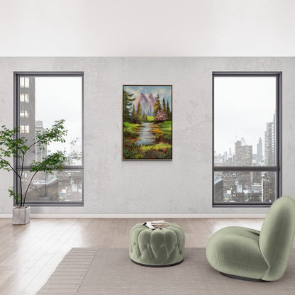 Ormanın Rengarenk Yansımaları Yağlı Boya Tablosu