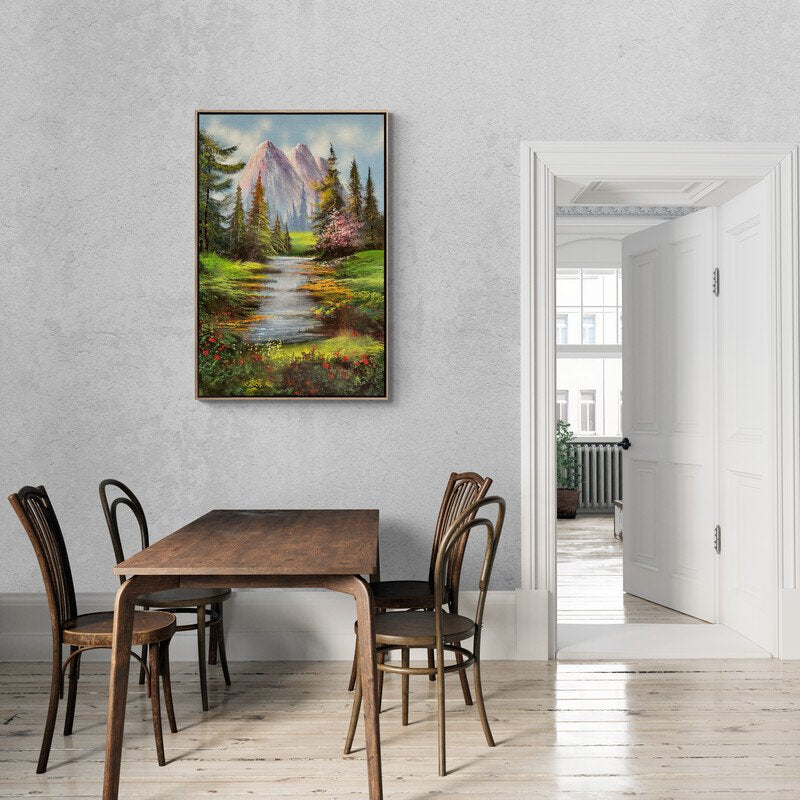 Ormanın Rengarenk Yansımaları Yağlı Boya Tablosu