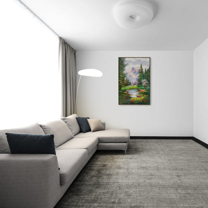 Çam Ormanının Huzurlu Zamanı Yağlı Boya Tablosu