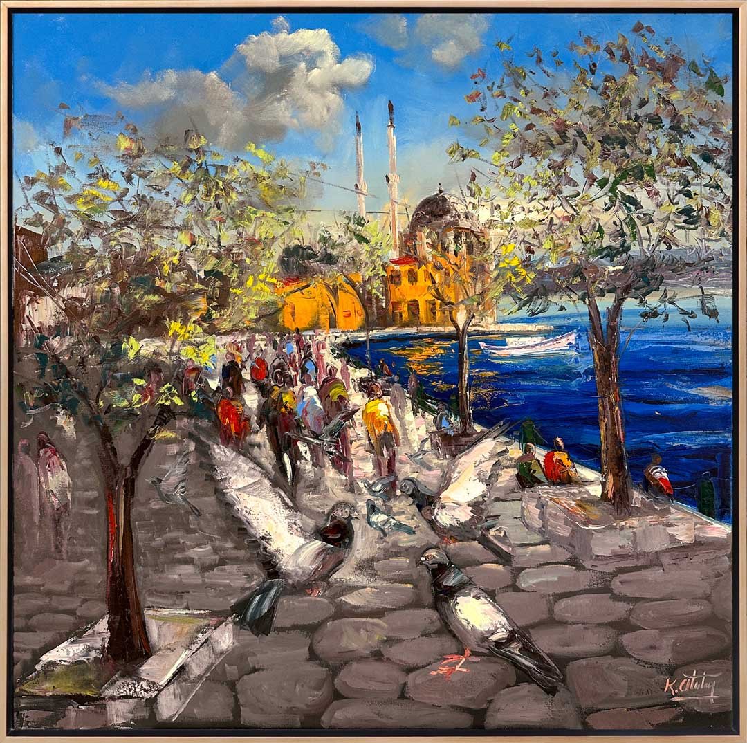 Kanat Çırpışlarıyla Ortaköy Yağlı Boya Tablosu