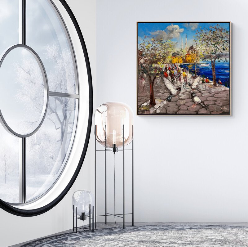 Kanat Çırpışlarıyla Ortaköy Yağlı Boya Tablosu