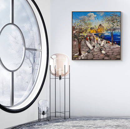 Kanat Çırpışlarıyla Ortaköy Yağlı Boya Tablosu