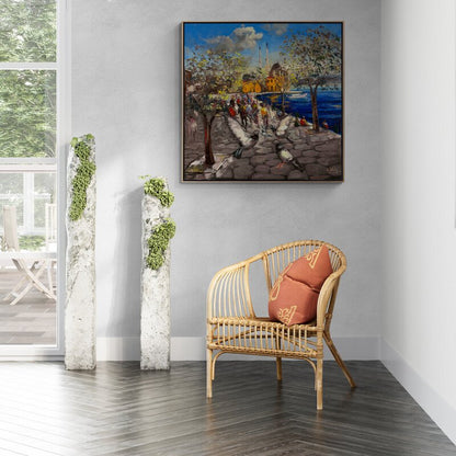 Kanat Çırpışlarıyla Ortaköy Yağlı Boya Tablosu