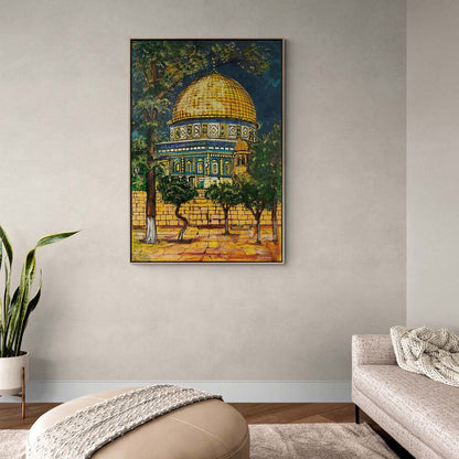Mescid-i Aksa'nın Çağrısı Yağlı Boya Tablosu