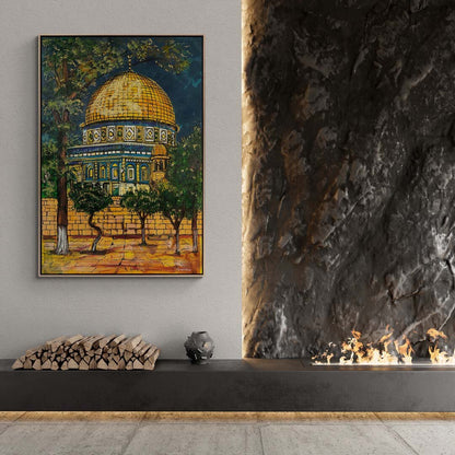 Mescid-i Aksa'nın Çağrısı Yağlı Boya Tablosu