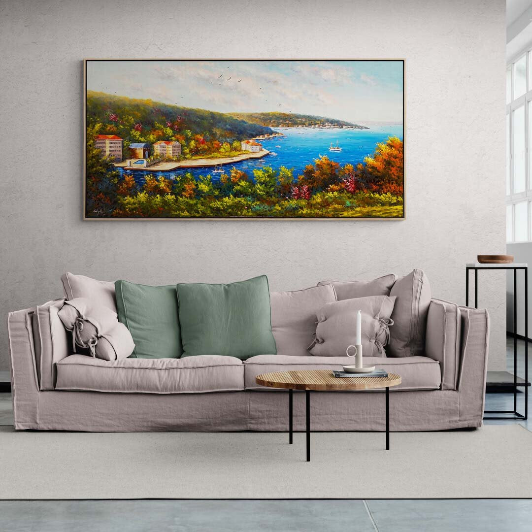 Boğaz'ın Eski Yansımaları Yağlı Boya Tablosu