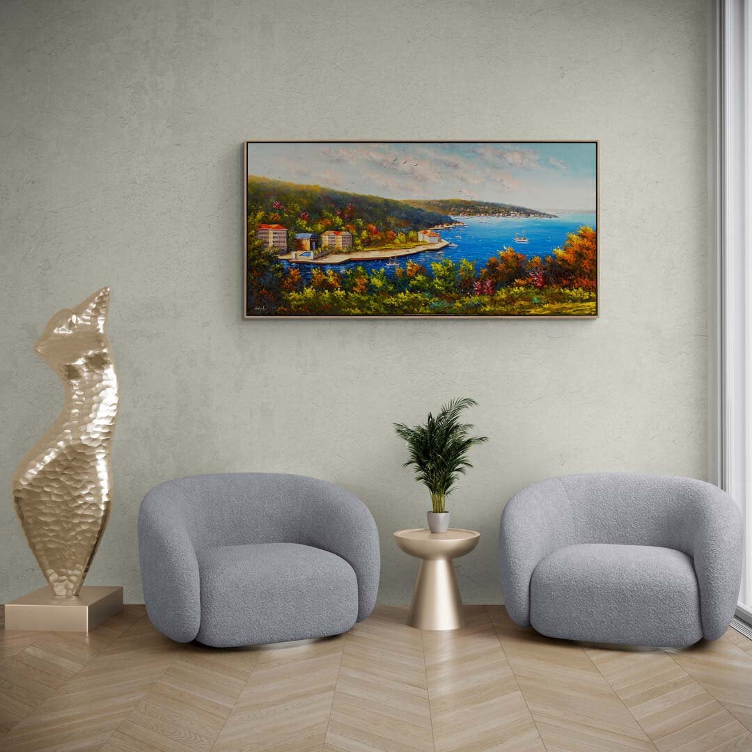 Boğaz'ın Eski Yansımaları Yağlı Boya Tablosu