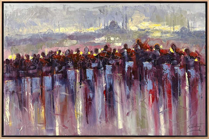 Soyut İstanbul Senfonisi Yağlı Boya Tablosu