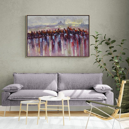 Soyut İstanbul Senfonisi Yağlı Boya Tablosu