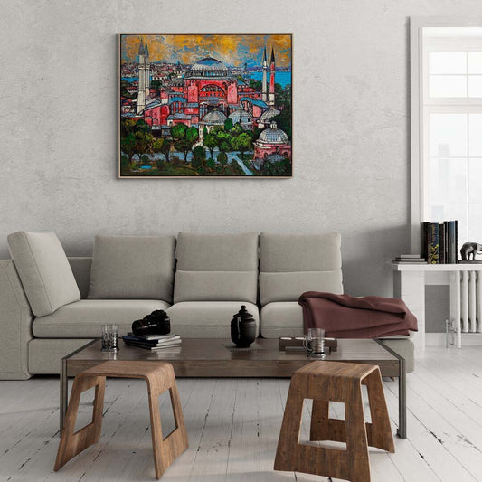 Ayasofya'nın Zamansız Yansımaları Yağlı Boya Tablosu