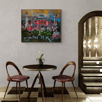 Ayasofya'nın Zamansız Yansımaları Yağlı Boya Tablosu