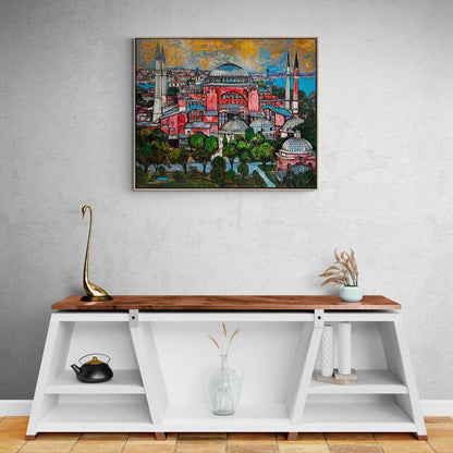 Ayasofya'nın Zamansız Yansımaları Yağlı Boya Tablosu