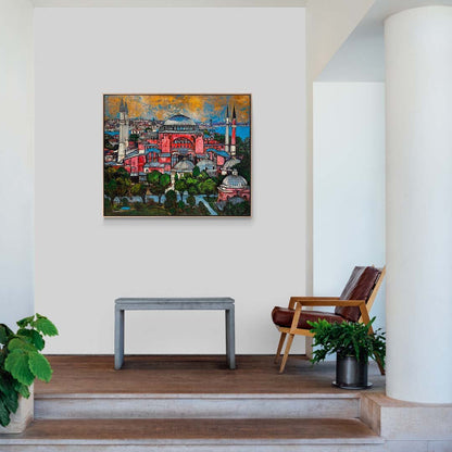 Ayasofya'nın Zamansız Yansımaları Yağlı Boya Tablosu