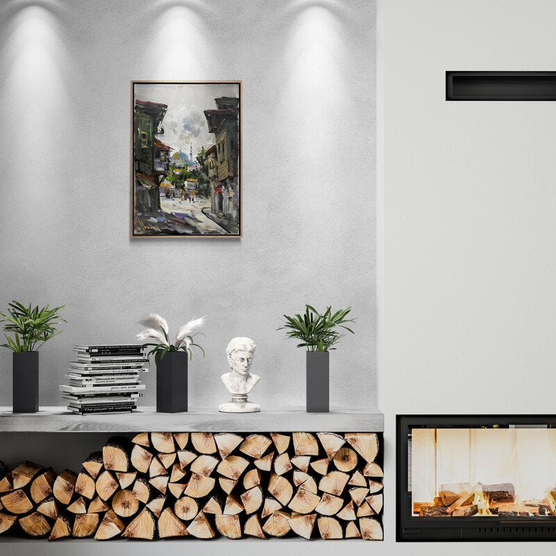 Kasabanın Eski Mahalleleri Yağlı Boya Tablosu