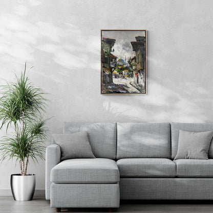 Kasabanın Eski Mahalleleri Yağlı Boya Tablosu